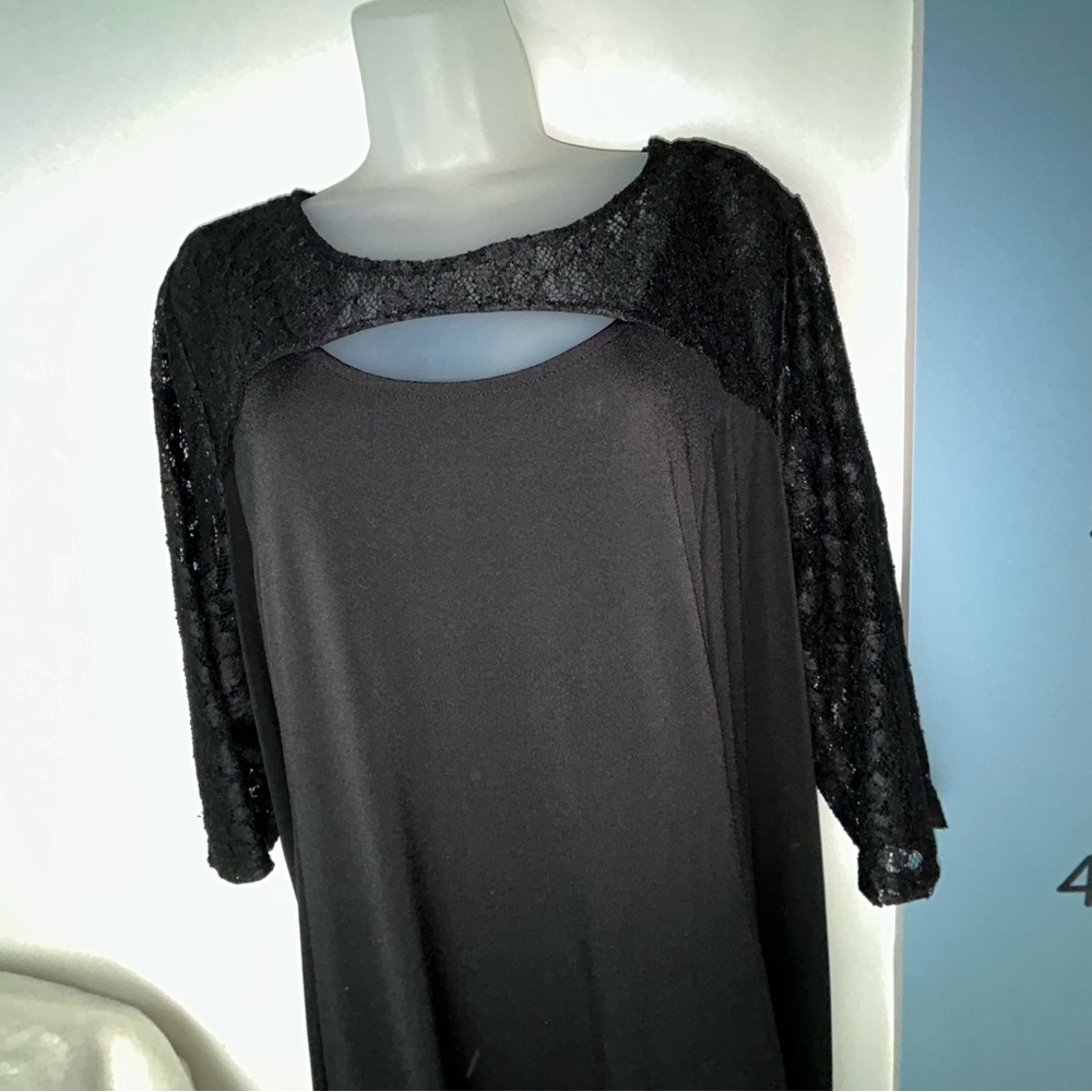 Catherines Black Lace Maxi Dress‎ 2X 22/24W - Picture 3 of 14